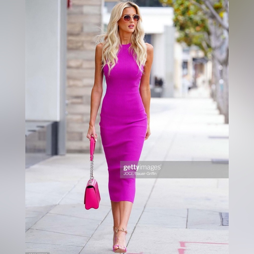 Meshki Pink Midi Dress